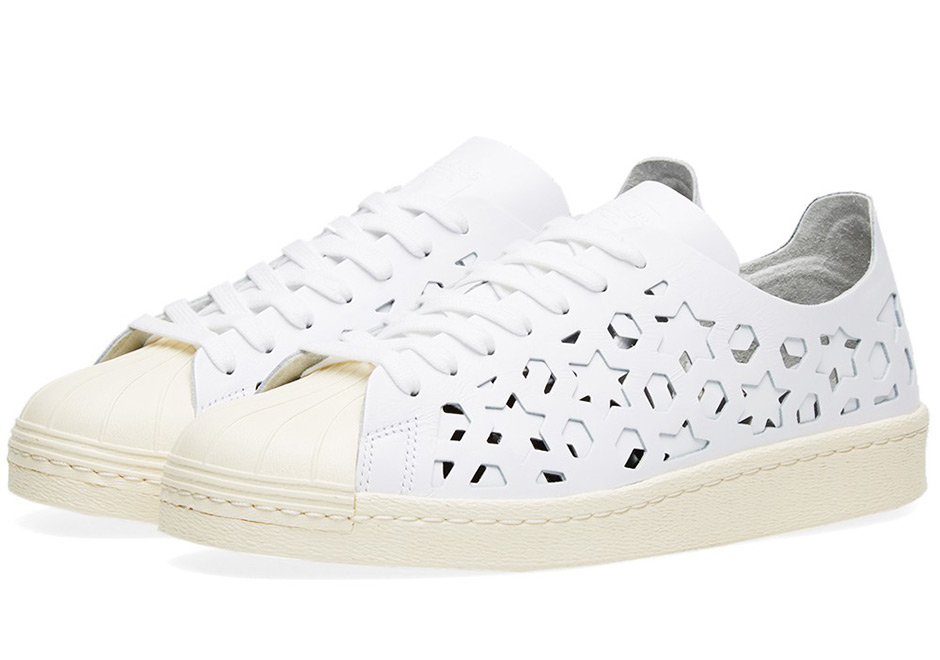 Adidas Womens Superstar 80s Cutout White Cream Bb2129 1