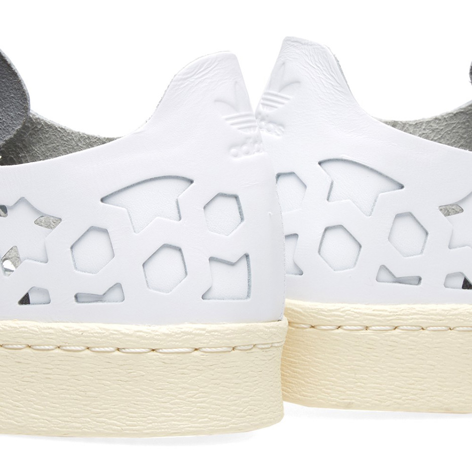 Adidas Womens Superstar 80s Cutout White Cream Bb2129 3