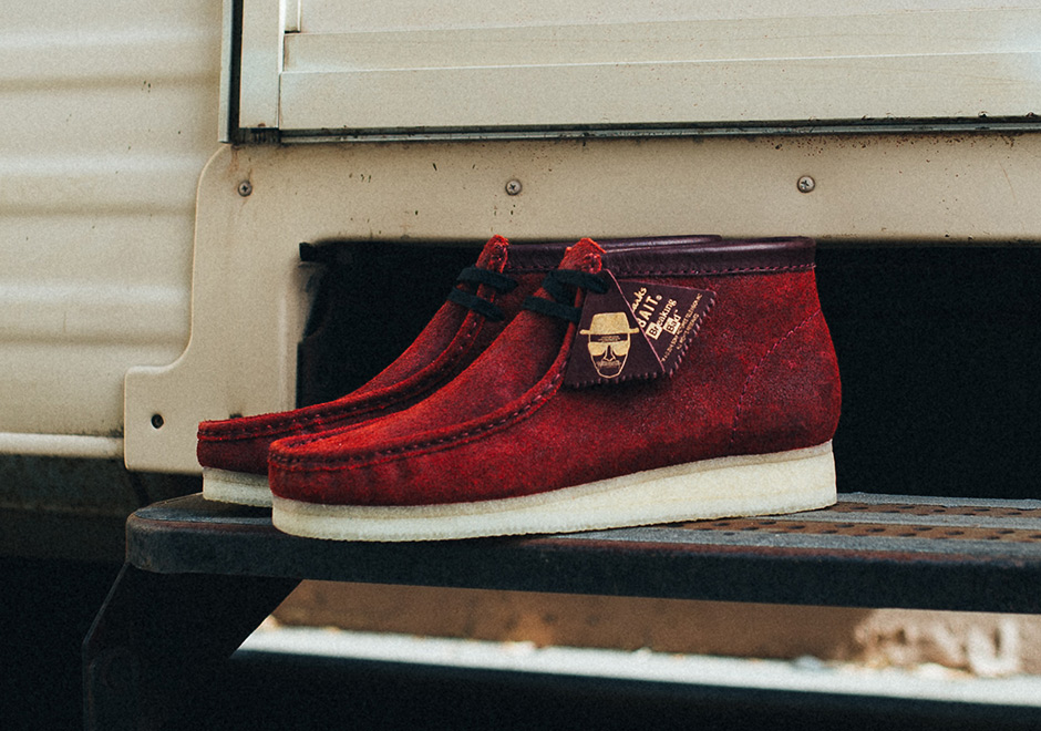 Breaking Bad Bait Clarks Wallabee Red 1