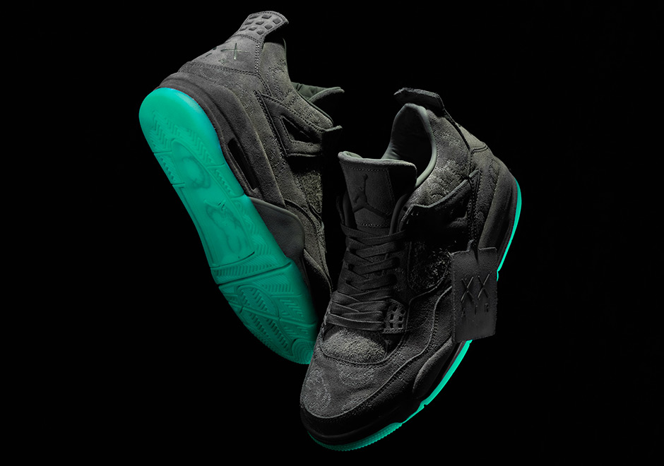 Kaws Air Jordan 4 Glow In The Dark Sole 2