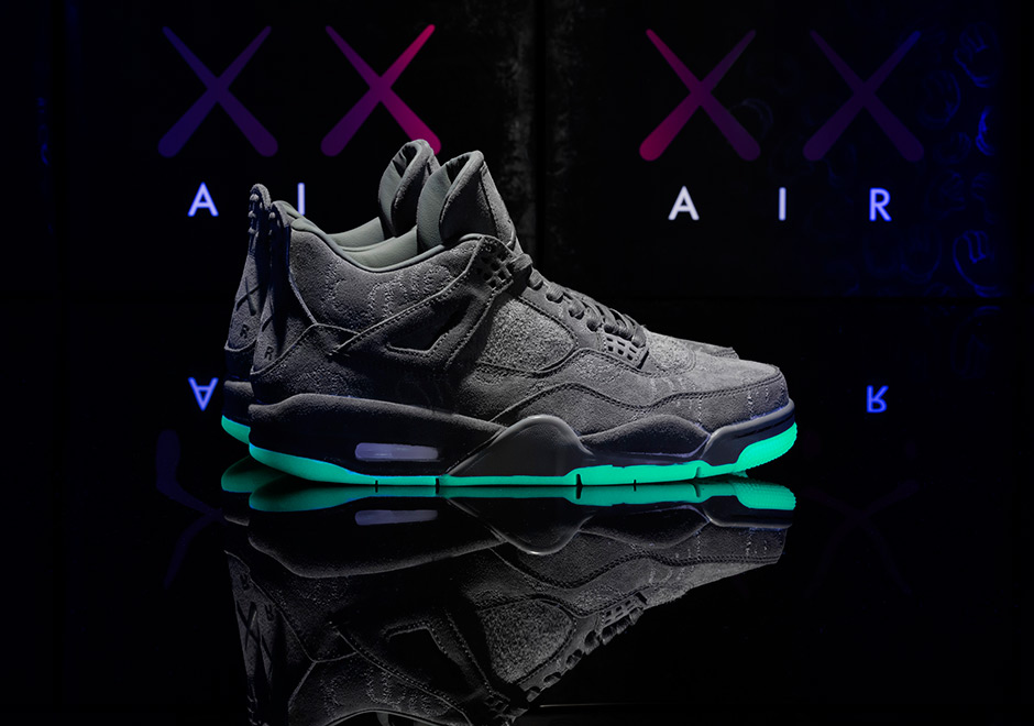 Kaws Air Jordan 4 Glow In The Dark Sole 7