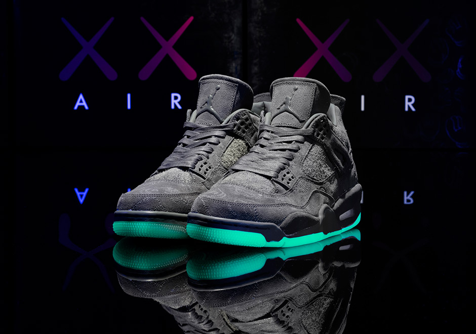 Kaws Air Jordan 4 Glow In The Dark Sole 8