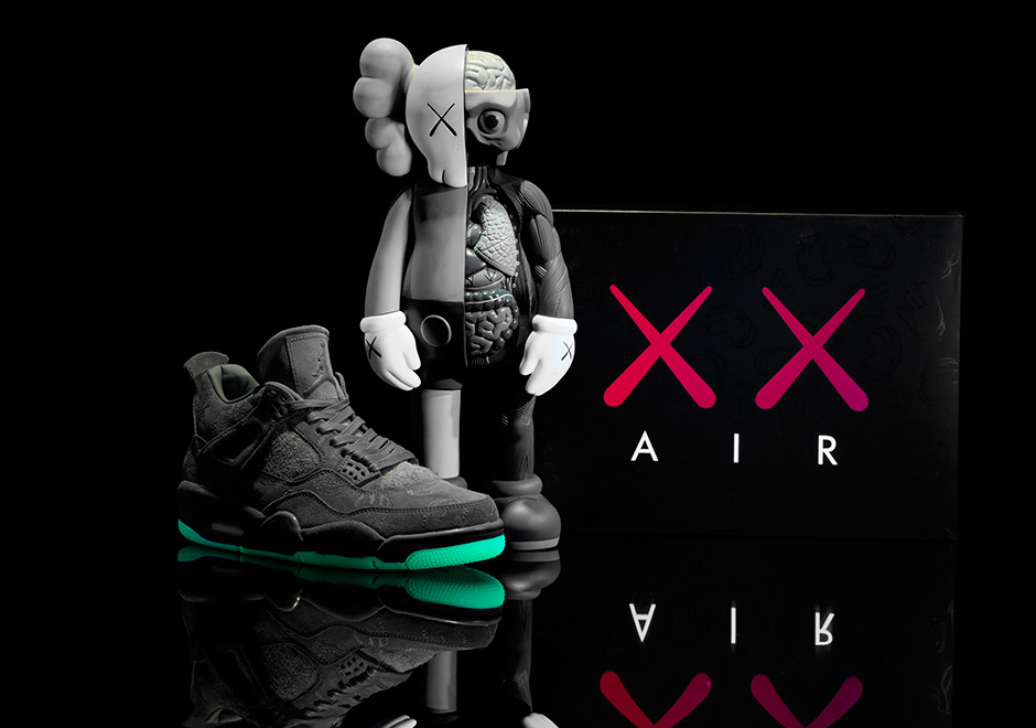 Kaws Air Jordan 4 Glow In The Dark Sole 9