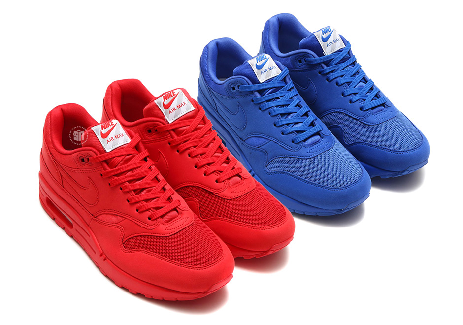 Nike Air Max 1 Premium University Red Blue Tonal Colorways