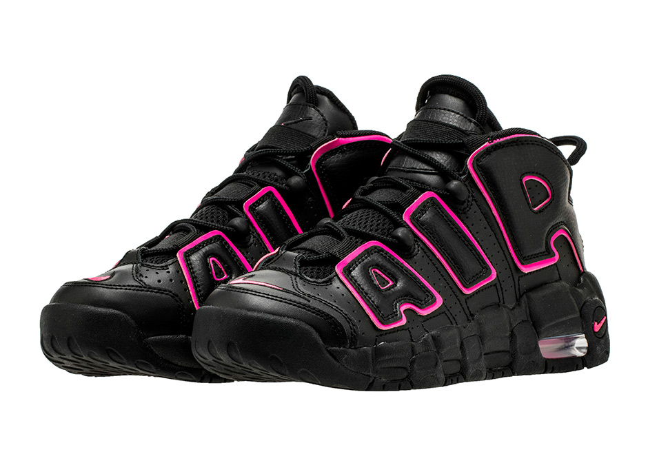 Nike Air More Uptempo Black Pink Gs Release Date 1