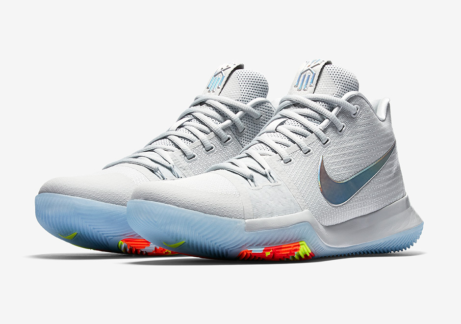 Nike Kyrie 3 Iridescent Swoosh Pure Platinum 1