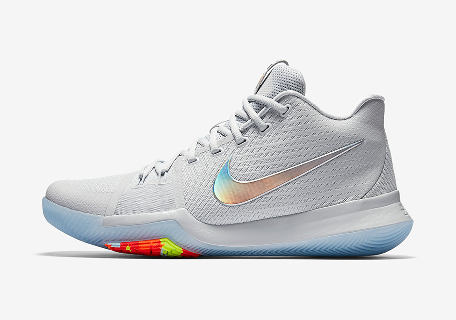 Nike Kyrie 3 Iridescent Swoosh Pure Platinum 2