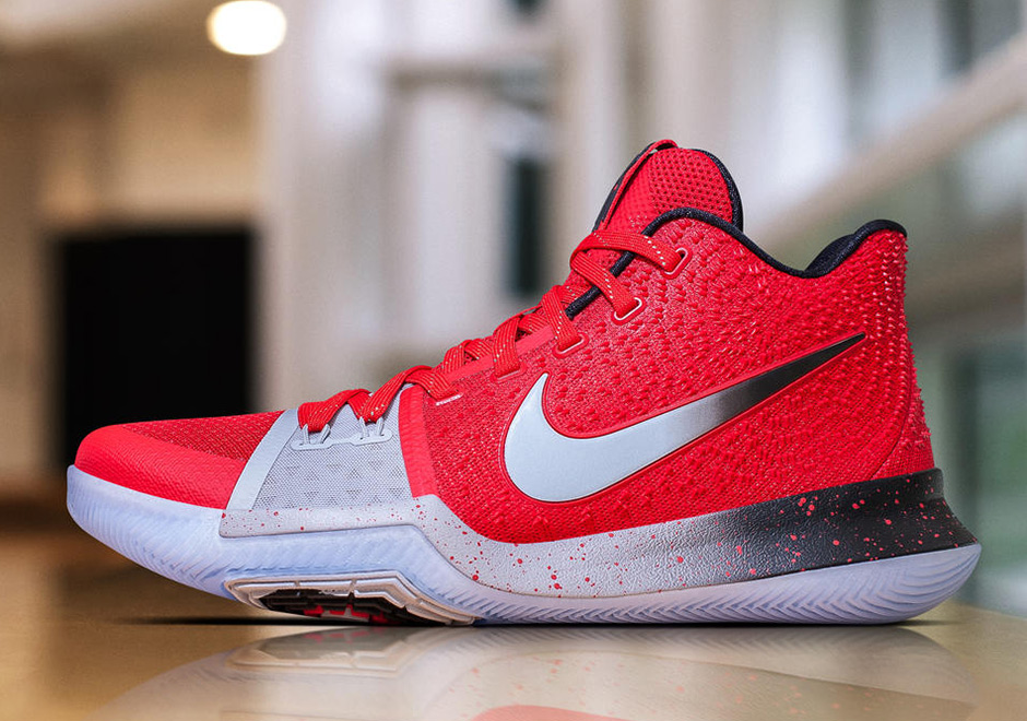 Nike Kyrie 3 Pe Red Black Silver 1