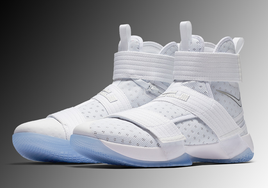 Nike Lebron Soldier 10 Flyease White Silver