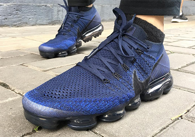 Nike Vapormax Collegiate Navy On Foot Look