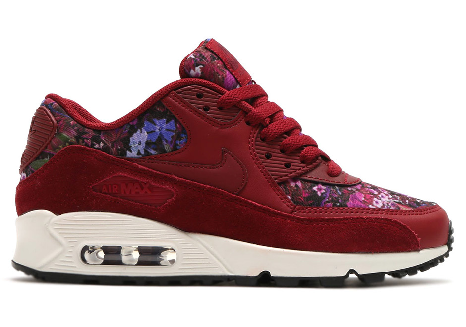 Nike Wmns Air Max 90 Team Red Floral 881105 600 2