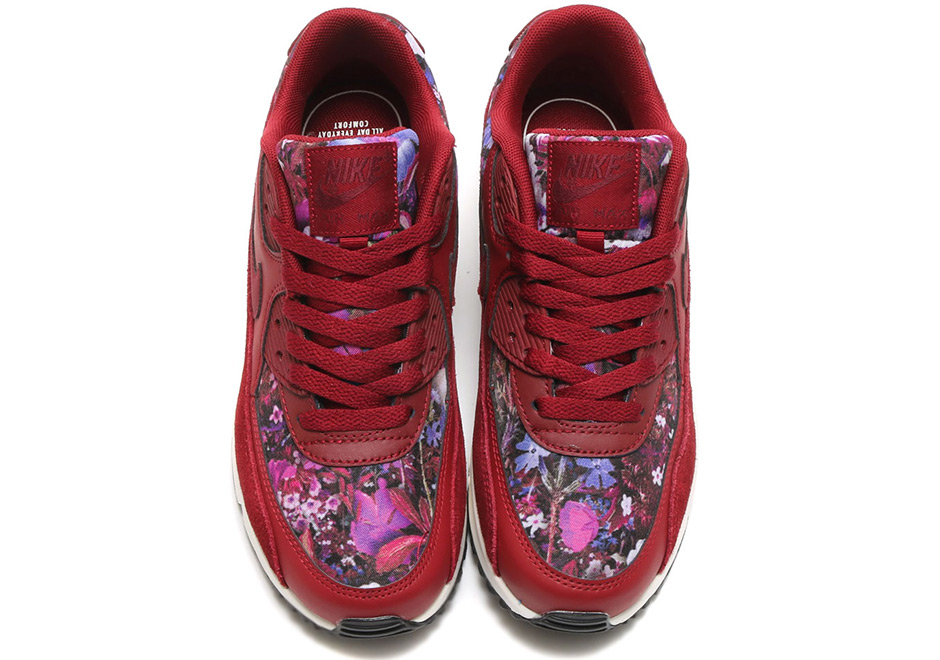 Nike Wmns Air Max 90 Team Red Floral 881105 600 3