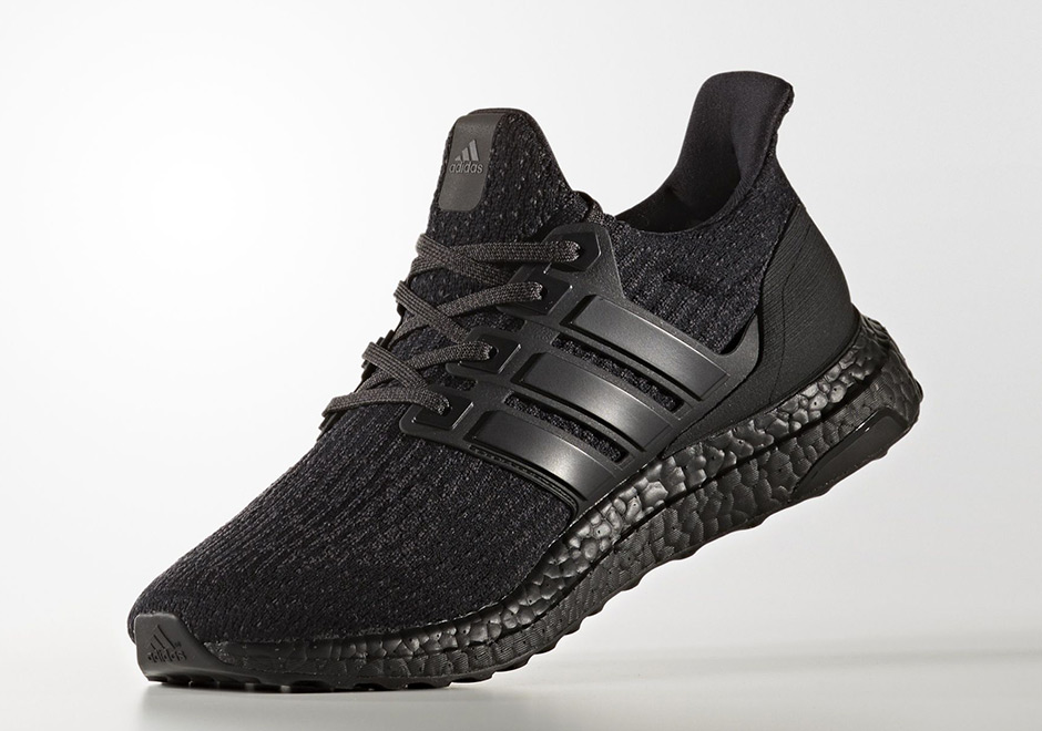 Adidas Ultra Boost 3 0 Triple Black Matte Heel 2