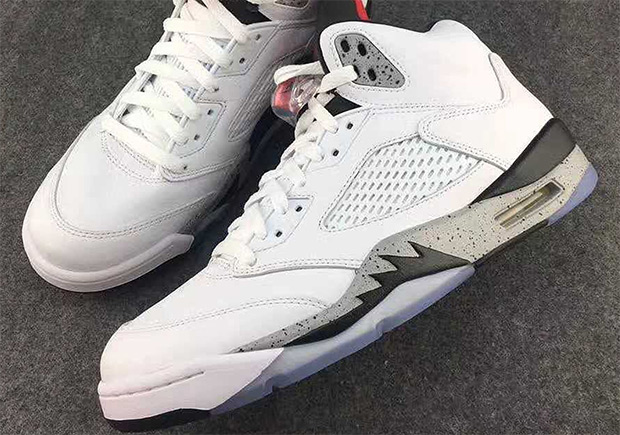 The Air Jordan 5 Retro Borrows The “White/Cement” Colorway