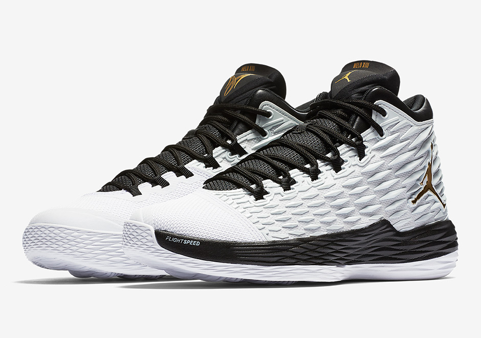 Jordan Melo M13 White Metallic Gold Black 1