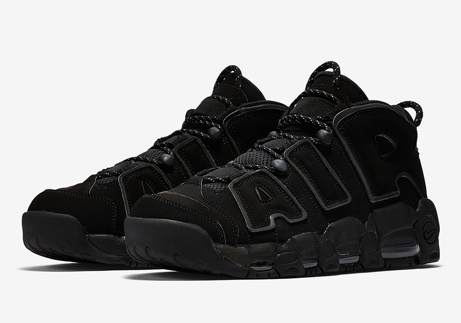 Nike Air More Uptempo "Triple Black" Releases In Mid-April