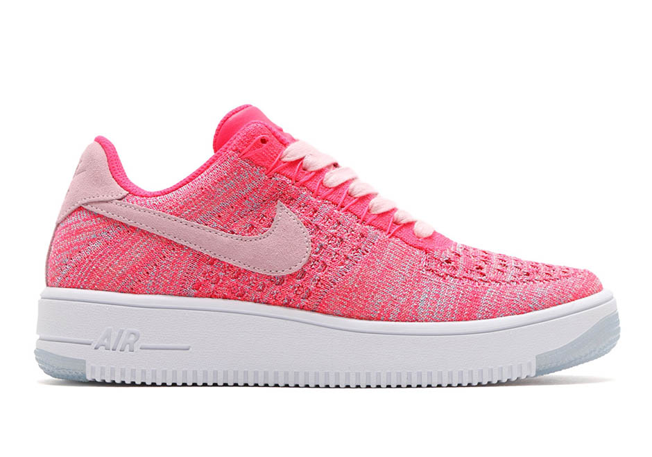 Nike Wmns Air Force 1 Flyknit Low Fuchsia Glow 2