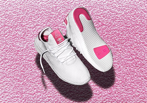 Pharrell's Next adidas Human Race Shoe Appears In White/Pink Colorway