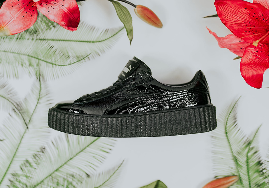 Rihanna Puma Creeper Black Patent Leather 01