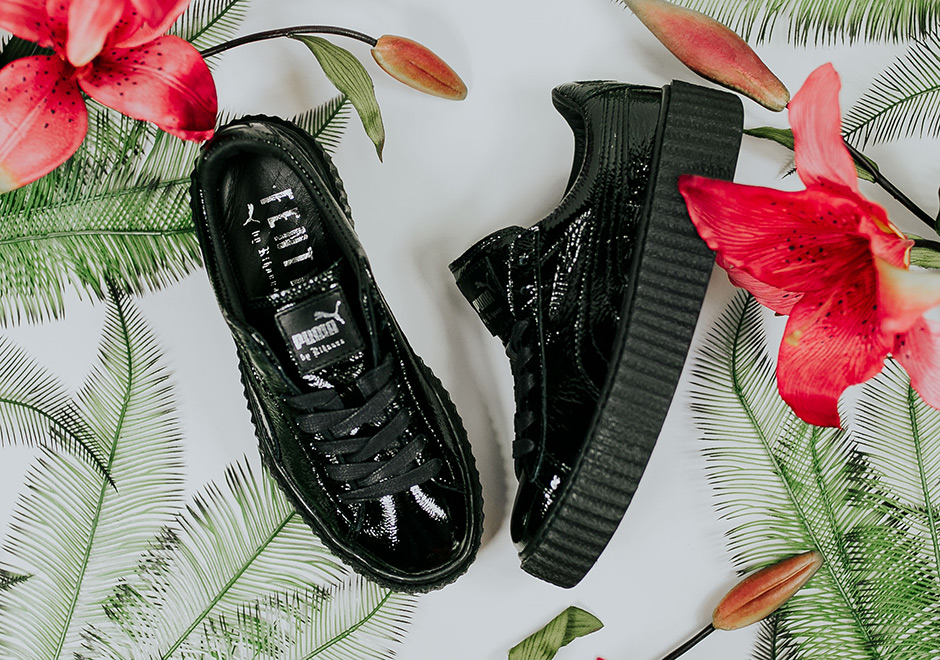 Rihanna Puma Creeper Black Patent Leather 02