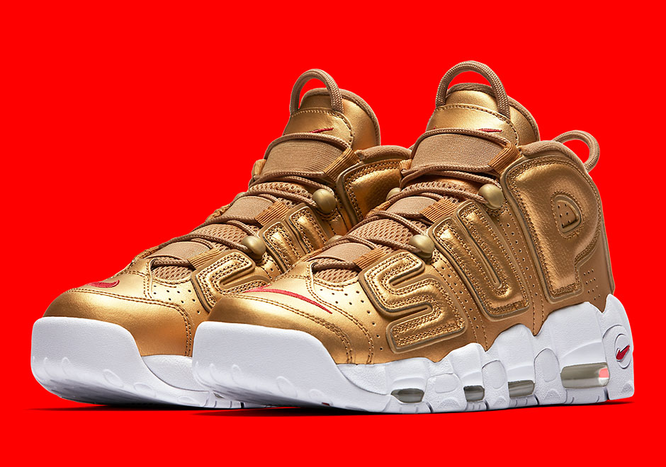 Supreme Nike Uptempo Gold Release 3