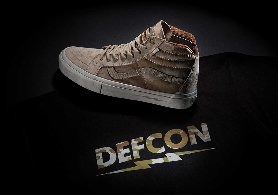 Defcon Vans Sk8 Hi Nb Pro 2017 Tan Black Olive Camo 2