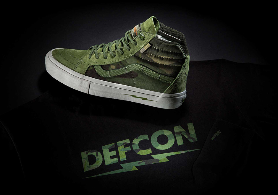 Defcon Vans Sk8 Hi Nb Pro 2017 Tan Black Olive Camo 4