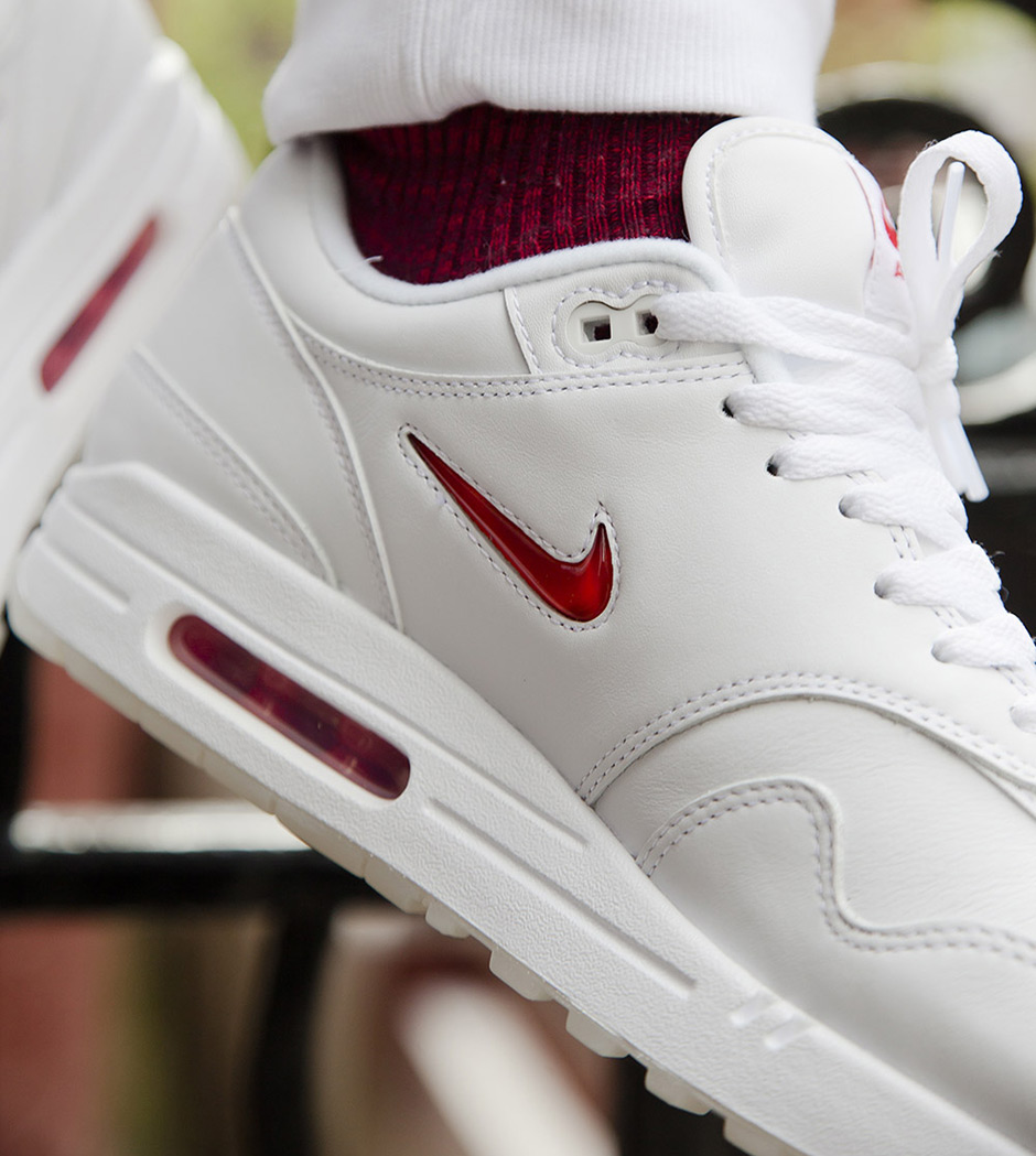 Nike Air Max 1 Jewel White Red 4