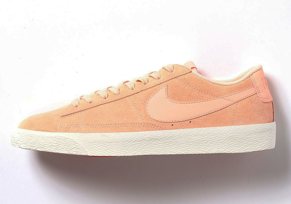 Beauty And Youth Nike Blazer Low Pink Suede 02