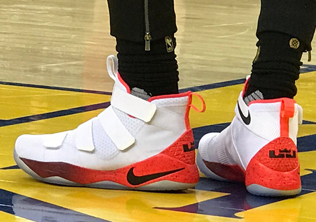 Lebron Soldier 11 White Red Finals Pe