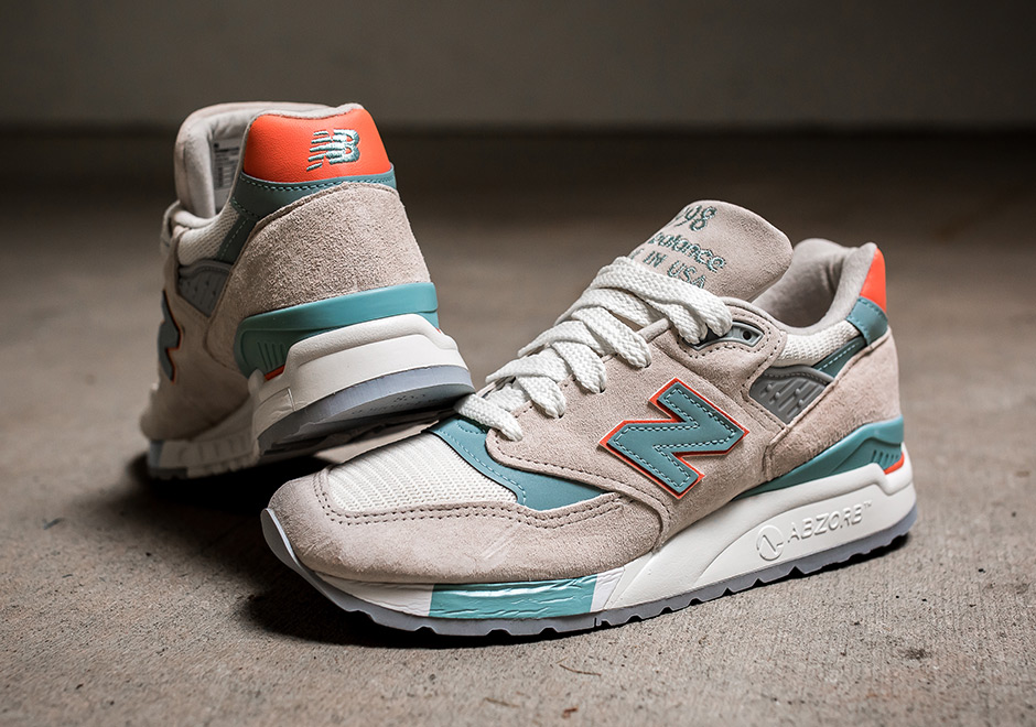 New Balance Women 998 1400 Sea Salt Storm Blue 5