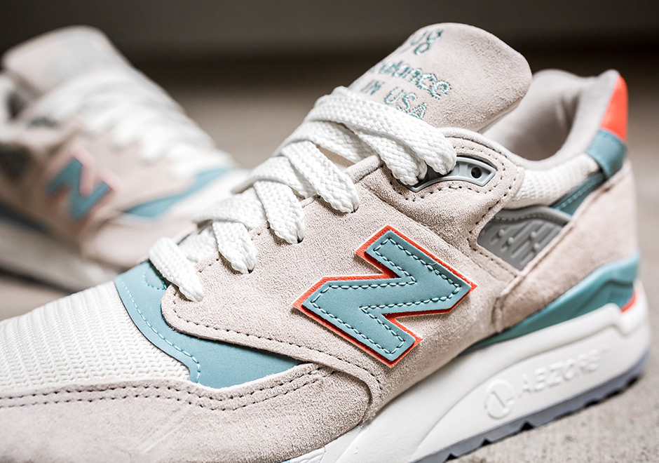 New Balance Women 998 1400 Sea Salt Storm Blue 6