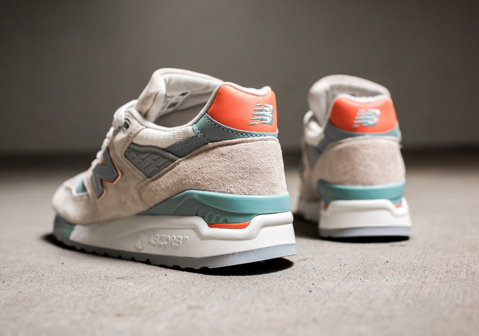 New Balance Women 998 1400 Sea Salt Storm Blue 7