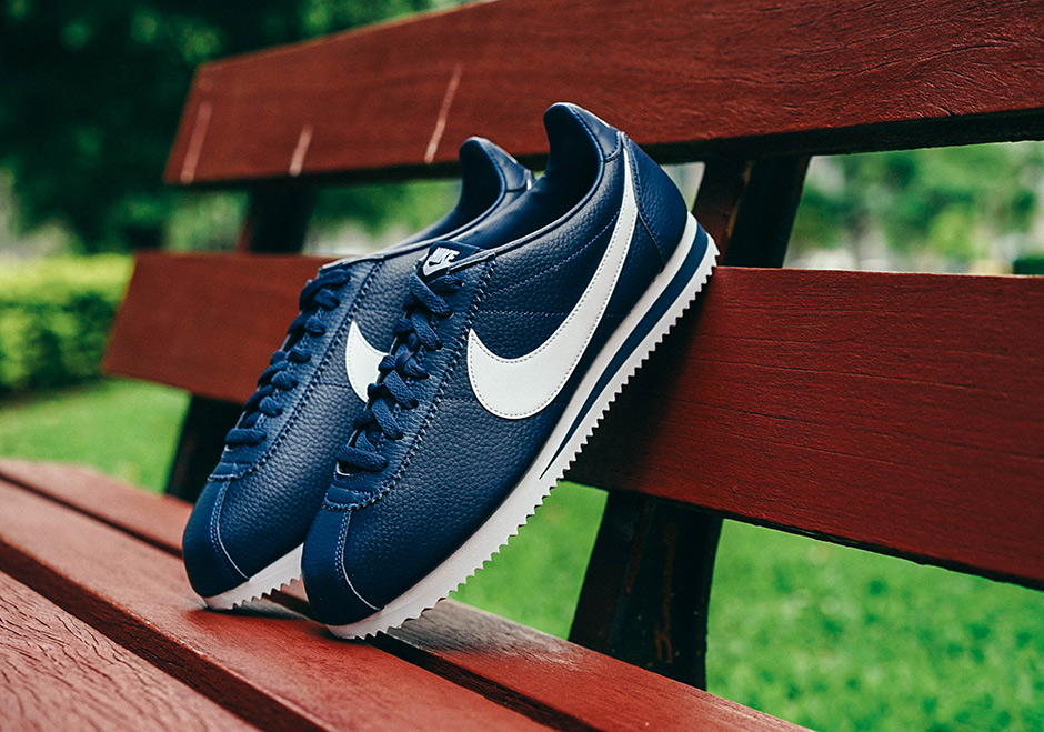 Nike Cortez Classic Navy White Leather