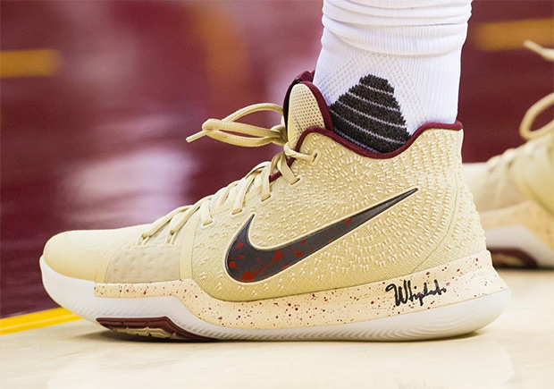 Kyrie Irving Wears Nike Kyrie 3 "Cream" PE To Open 2nd Round Series