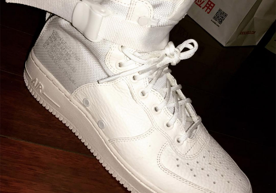 Nike Sf Af1 Mid White Detailed Look 0