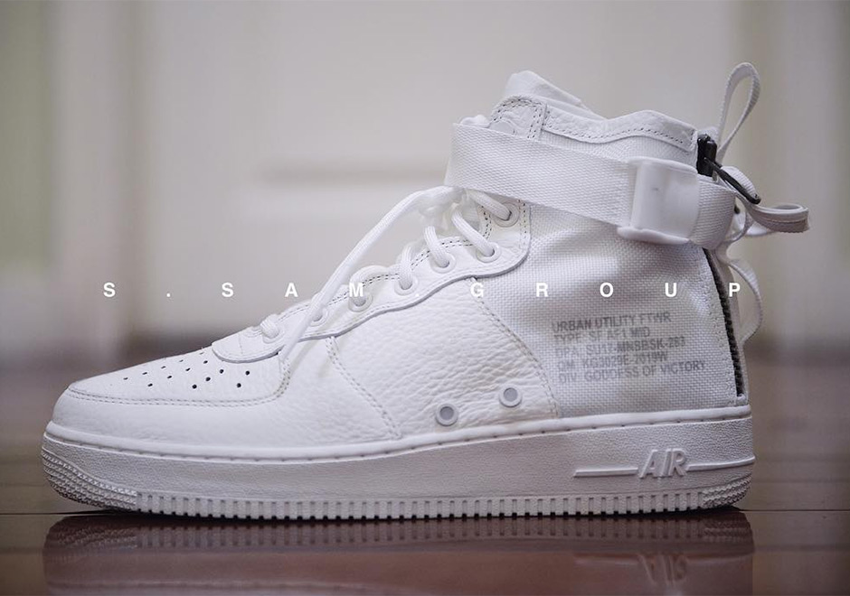 Nike Sf Af1 Mid White Detailed Look 2