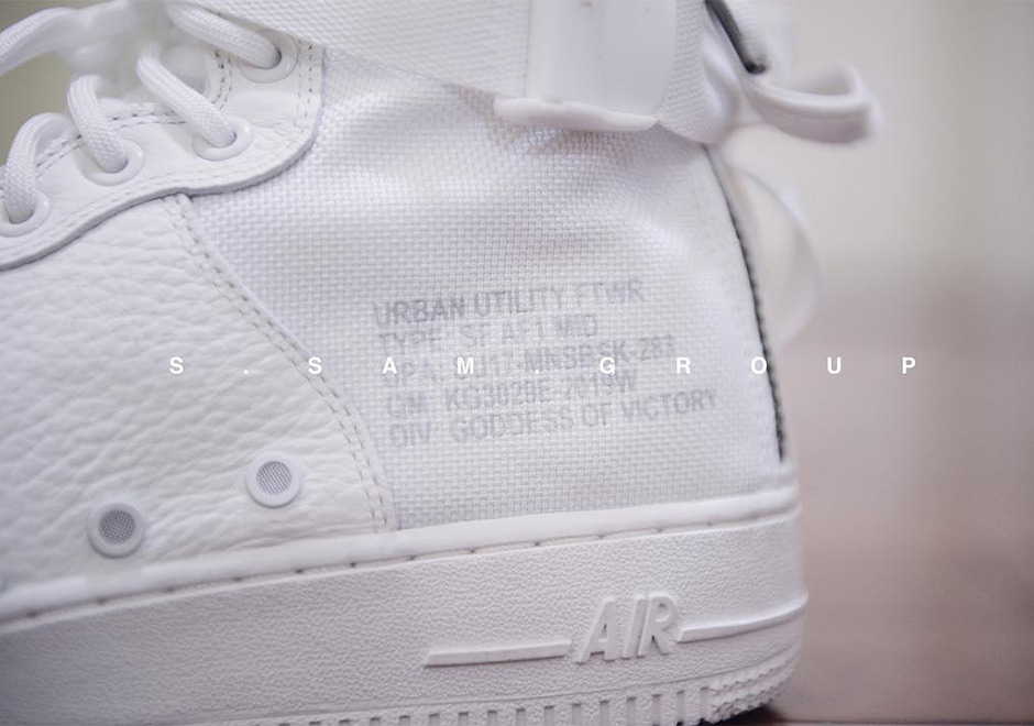 Nike Sf Af1 Mid White Detailed Look 4