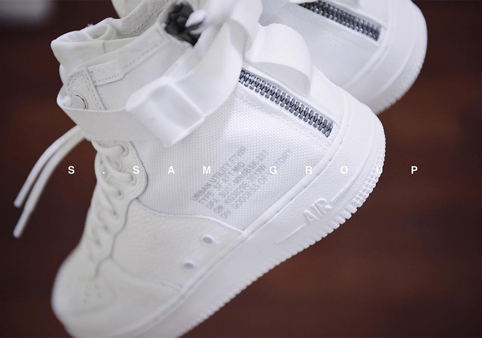 Nike Sf Af1 Mid White Detailed Look 5