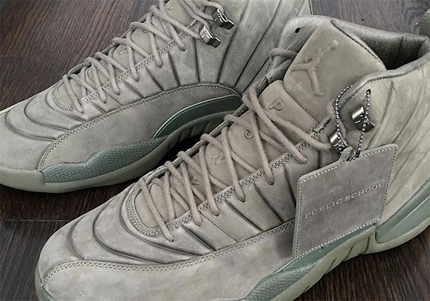 A Closer Look At The PSNY x Air Jordan 12 "Olive"