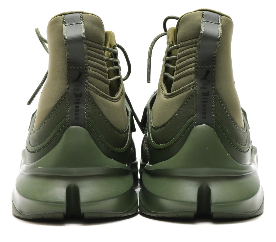 Rihanna Puma Fenty Trainer Hi Cypress Green 4