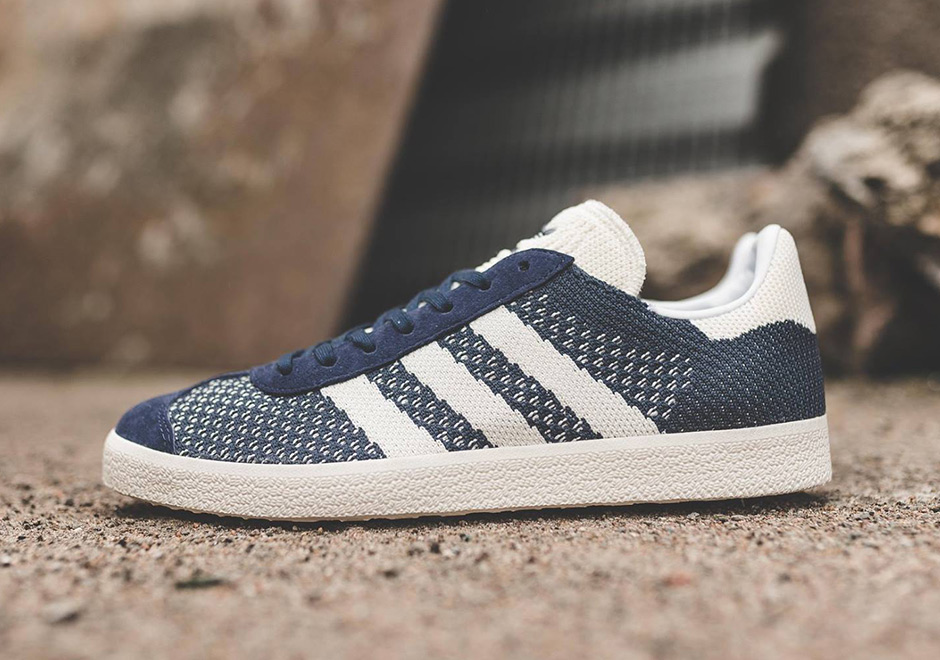 Adidas Gazelle Primeknit Navy White 1