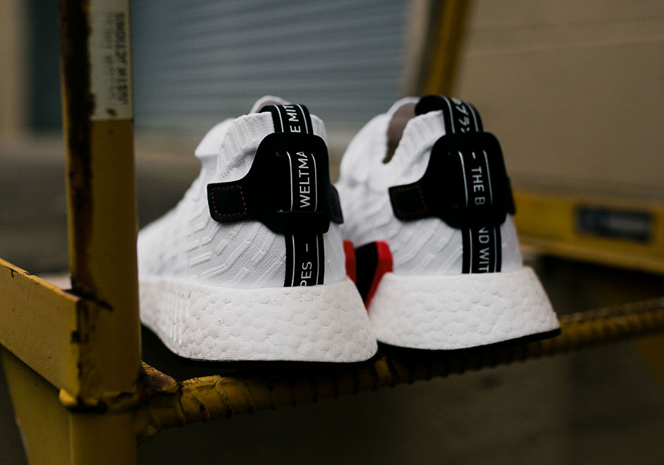 Adidas Nmd R2 White Black Red 5