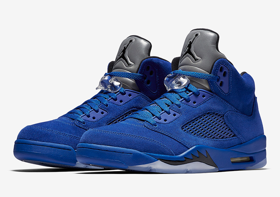 Air Jordan 5 Blue Suede 136027 401 2