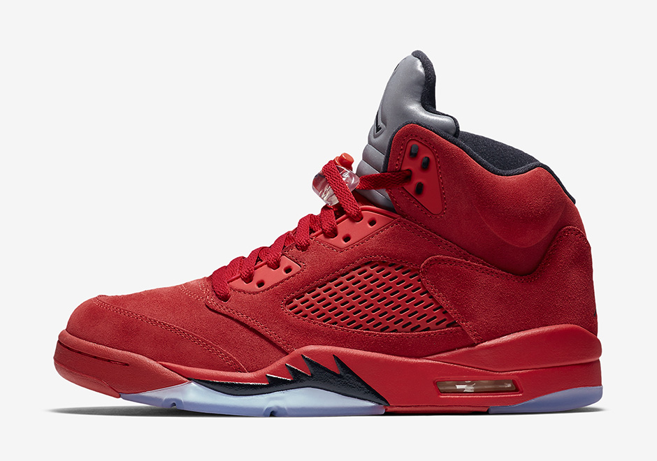 Air Jordan 5 Flight Suit Red Suede Release Date 03