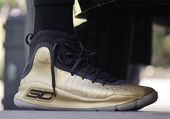 Steph Curry Wore Championship Parade PEs Of The UA Curry 4