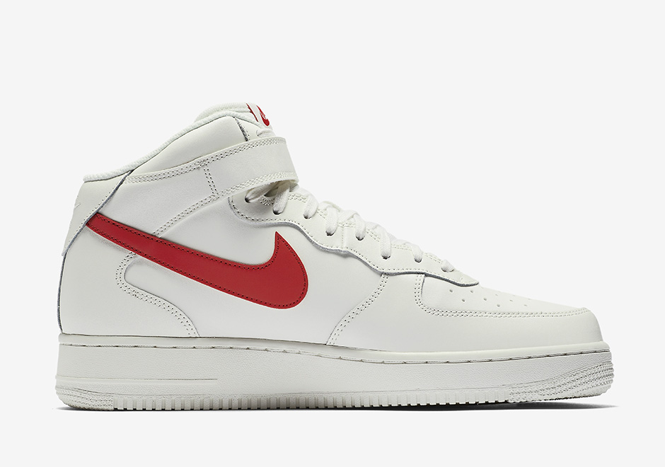 Nike Air Force 1 Mid Sail University Red 03