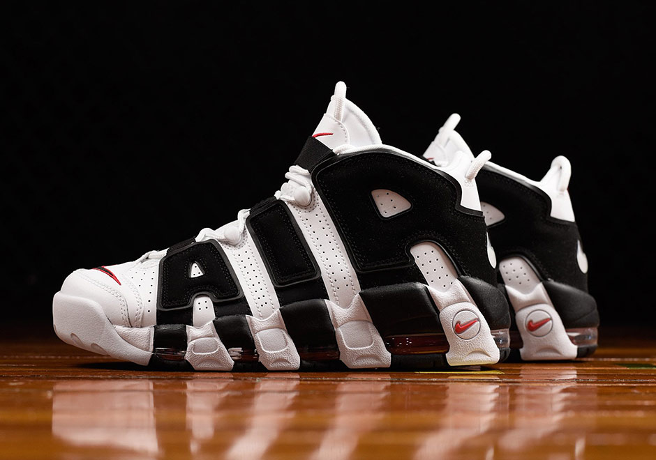 Nike Air More Uptempo White Black University Red Pippen 3