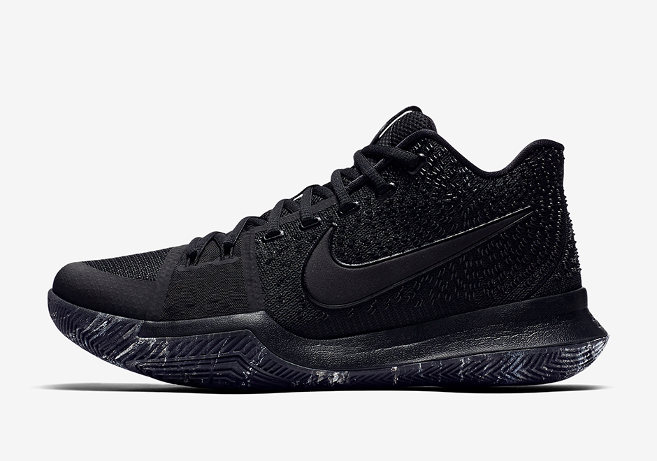 Nike Kyrie 3 Triple Black Marble Soles Release Date 852396 005 02