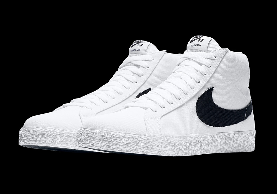 Nike Sb Blazer Mid Canvas White Black Gum 902662 149 1